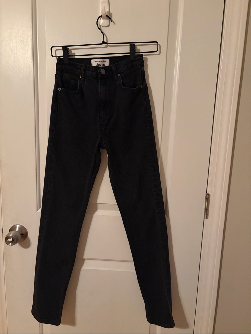 Reformation High-Rise Black Jeans